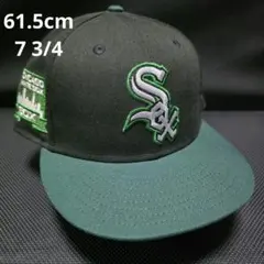 7 3/4 ニューエラ 59FIFTY ホワイトソックス メタリック刺繍61.5