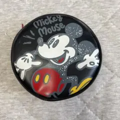 ほぼ未使用　ミッキーマウス デザイン 財布 円形 合成皮革