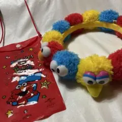 セサミストリート カチューシャ パスケース ２点セット