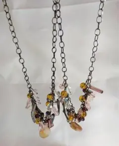 ビーズネックレス アクセサリー 2点 セット まとめ売り