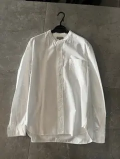 MARGARET HOWELL バンドカラーシャツ ホワイト Lのサムネイル