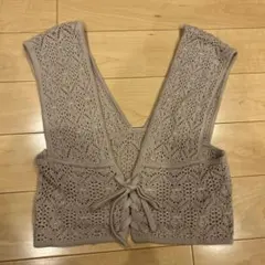 INGNI レース編みVネックビスチェ ベージュ