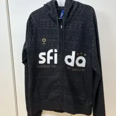【レア商品】 sfidaスフィーダ　総柄パーカー　黒　Ｍ