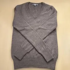 ユニクロカシミヤベージュ Vネックセーター XS