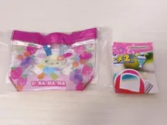 サンリオキャラクターズ　プールバッグ風 ミニポーチ 2 ウサハナ