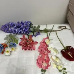 asca アーティフィシャルフラワー 造花 花材 複数セット(期間限定価格