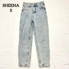 SHEENA シーナ デニム ジーンズ ケミカルウォッシュ ハイウエスト Sのサムネイル