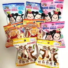 ディズニー　バスボール 8個セット ミッキー　ミニー　プーさん　チップ＆デールのサムネイル