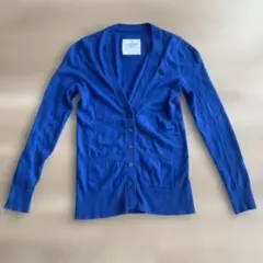 Abercrombie & Fitch アバクロ青 ニットカーディガン 長袖 M