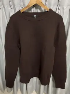 UNIQLO ウォッシャブルミラノリブクルーネックセーター　M
