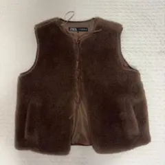 【ZARA】 ボアベスト ファーベストのサムネイル