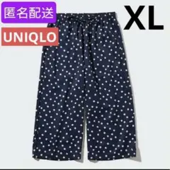 【美品】ユニクロ UNIQLO エアリズム リラコ XL ネイビー 水玉ステテコ
