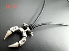BICO ホーン ペンダント チョーカー 黒　刻印 調節可のサムネイル