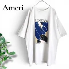 AMERI　アメリ　 Tシャツ　半袖　グラフィック　レディース　白　whiteのサムネイル