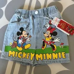 ミッキーミニー デニム 半ズボン 90cm  リトシー　レトロブックコレクション