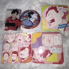 ハイキュー ファンパーク 黒尾 音駒 アートコースター クリアカード 缶バッジ