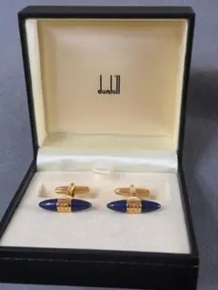 dunhill ネイビー カフリンクス 専用ボックス付き