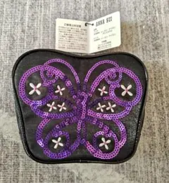 ANNA SUI 蝶刺繍 ポーチ付きエコバッグ