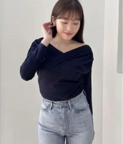 Asymmetric Cotton-blend Jersey Top