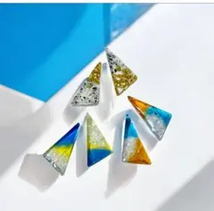 <再値下げ>レジンピアス ハンドメイド 透明アクセサリー 夏 イヤリング変更可