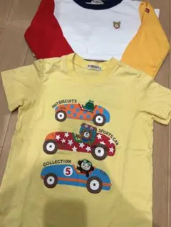 ホットビスケッツ　110サイズ　ロンTと半袖Tシャツの２点セットのサムネイル
