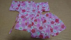 ハローキティ 甚平 ピンク 90cm