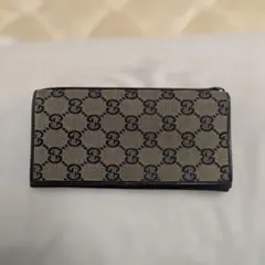 GUCCI グッチ GG柄 長財布 ブラック キャンバス 訳あり