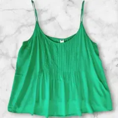 OLD NAVY キャミソール フレア ギャザー XL グリーン ゆったりのサムネイル