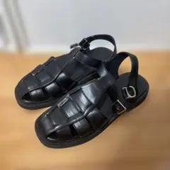 未使用級✨alfredoBANNISTER グルカサンダル 25.5 黒 レザー - メルカリ