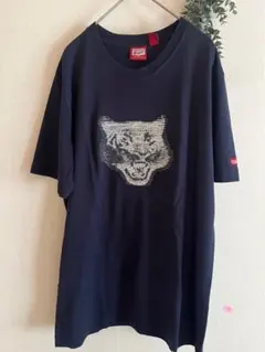 Onitsuka Tiger タイガー刺繍 Tシャツ ネイビーのサムネイル