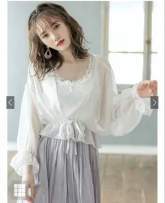 GRL シフォンシアーカーディガン アイボリー
