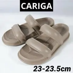 カリガ　ダブルストラップ　サンダル　23cm　23.5cm　ピンクベージュ