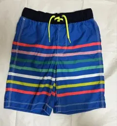 美品☆GAP KIDS サーフパンツ M (8) 青/多色ストライプ