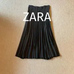 ZARA プリーツスカート　黒　ブラック　ロング