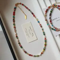 天然石ビーズ 2WAYアクセサリー ネックレス＆ブレスレット兼用