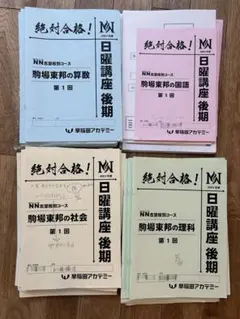 早稲田アカデミーNN駒場東邦 　2024年受験　日曜（前期後期）夏期/正月/直前 早稲田アカデミーNN駒場東邦 2024年受験 日曜（前期後期）夏期