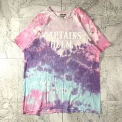 captains helm Tシャツ ロゴ 両面プリント L タイダイのサムネイル