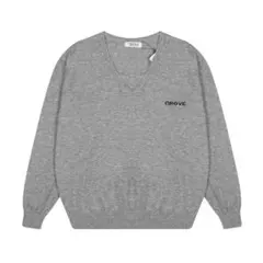 GROVE グレー Vネック セーター