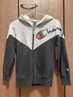 Champion ジップアップパーカー グレー/ブラック
