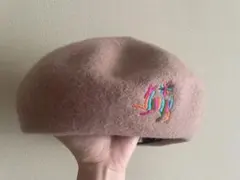 チチカカ ベージュ ベレー帽 カラフル刺繍のサムネイル