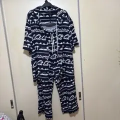 トロピカル動物柄ルームウェア Lサイズ 上下セット