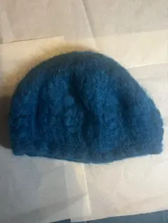 青いニット帽 約20cm