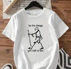 ホワイト ガンジー Tシャツ XＬ