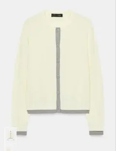 ZARA コントラストニットジャケット　Sサイズ　イエロー