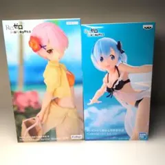 【未開封】Re:ゼロ フィギュア 2種セット ラム レムのサムネイル