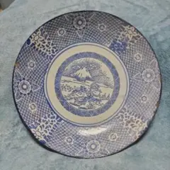 1960年代購入骨董品 染付 皿 富士山文様 和食器 1960年代購入骨董品 染付 皿 富士山文様 和食器 - メルカリ