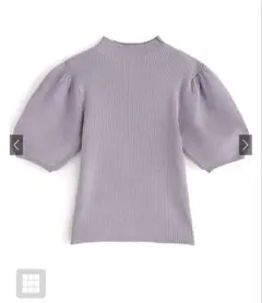 GRL パフスリーブハイネックリブニットトップス