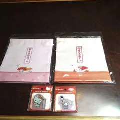 ハローキティ・マイメロディ 巾着2袋　マグネット2個のセット