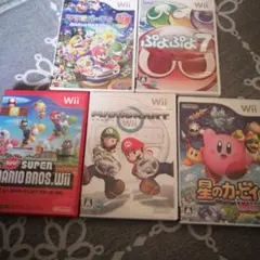 Wii ゲームソフトセット マリオパーティ9 ぷよぷよ7 他　セット売り