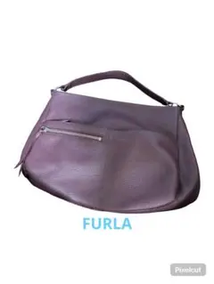 h*い様 FURLA フルラ ワンショルダーバッグ ボルドー 本革 イタリア製